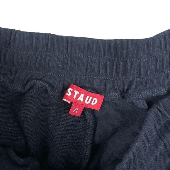 Staud Women’s Navy Blue Elastic Waist Drawcord Pull On Casual Sweat Shorts XL - Picture 5 of 5